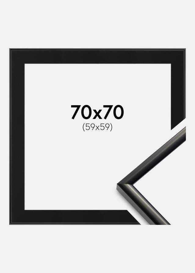 Cadre New Lifestyle Noir 70x70 cm - Passe-partout Noir 60x60 cm