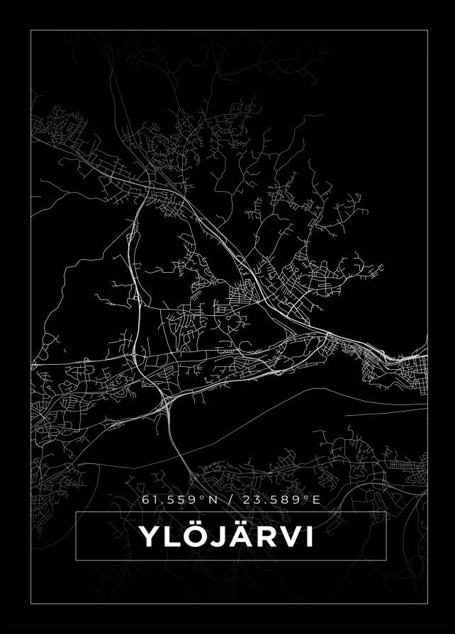 Map - Ylöjärvi - Black