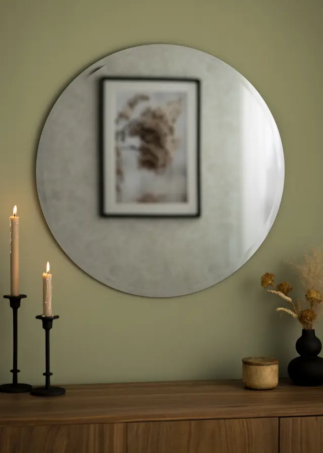 KAILA Miroir rond Dark Smoked Grey Deluxe diamètre 70 cm