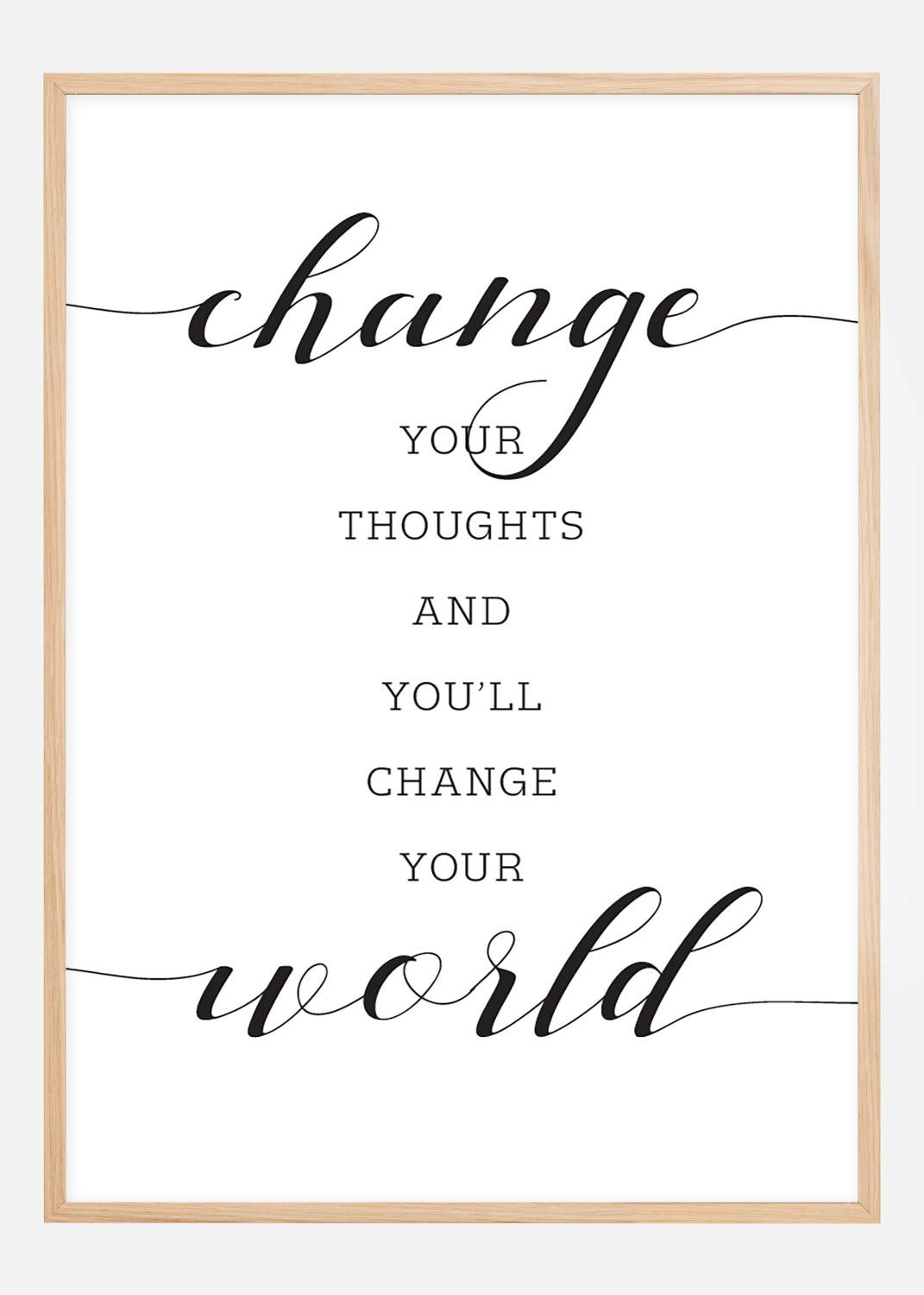 Product Image for Change your thought and you'll change your world Poster (21x29,7 cm (A4))