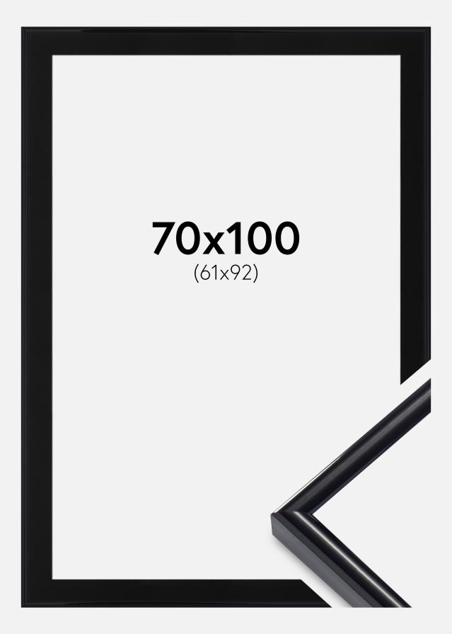 Cadre Victoria Noir 70x100 cm - Passe-partout Noir 62x93 cm