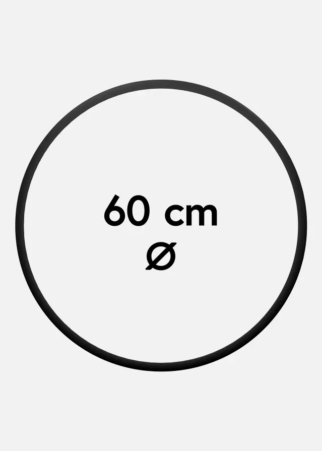 Cadre rond Verre acrylique Noir 60 cm Ø