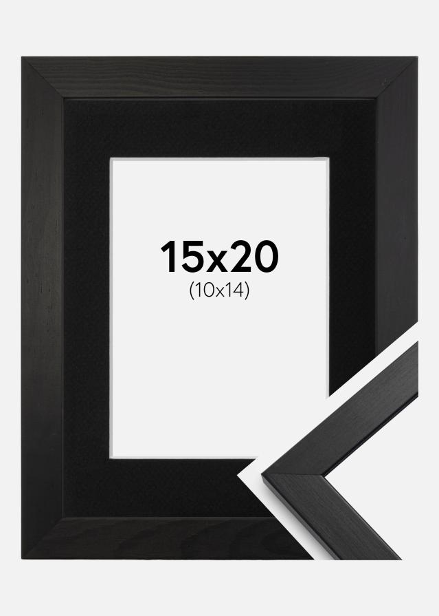 Cadre Stilren Noir 15x20 cm - Passe-partout Noir 11x15 cm