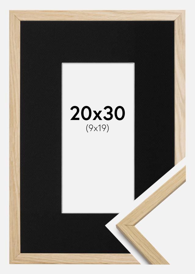 Cadre Edsbyn Chêne 20x30 cm - Passe-partout Noir 10x20 cm
