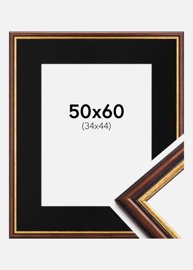 Cadre Siljan Brun 50x60 cm - Passe-partout Noir 35x45 cm