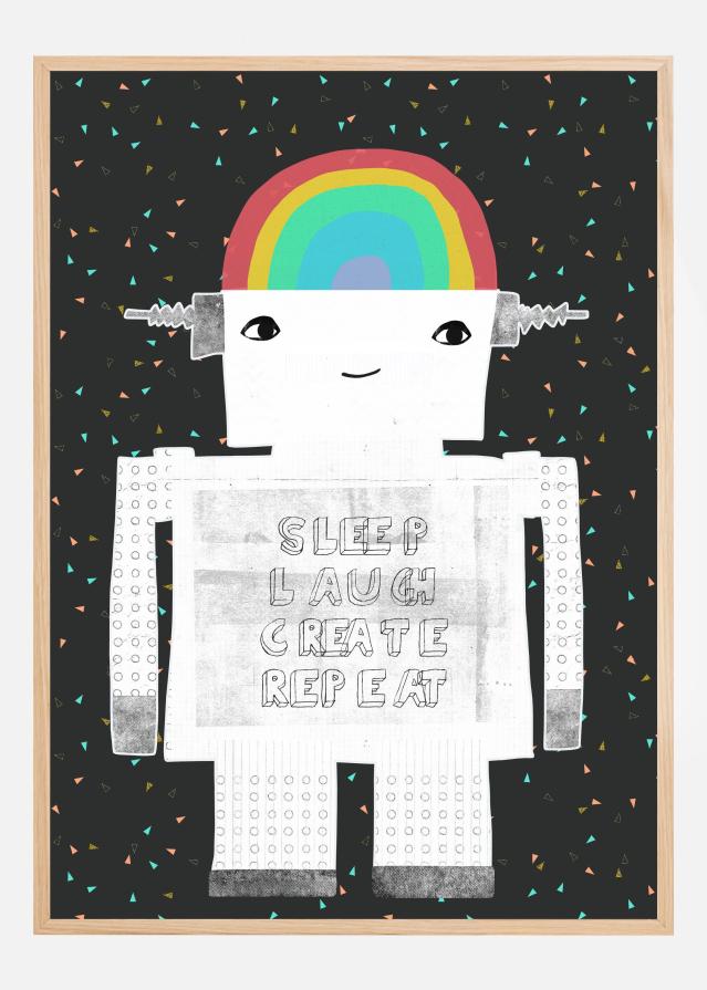 Sleep Laugh Create Repeat Poster