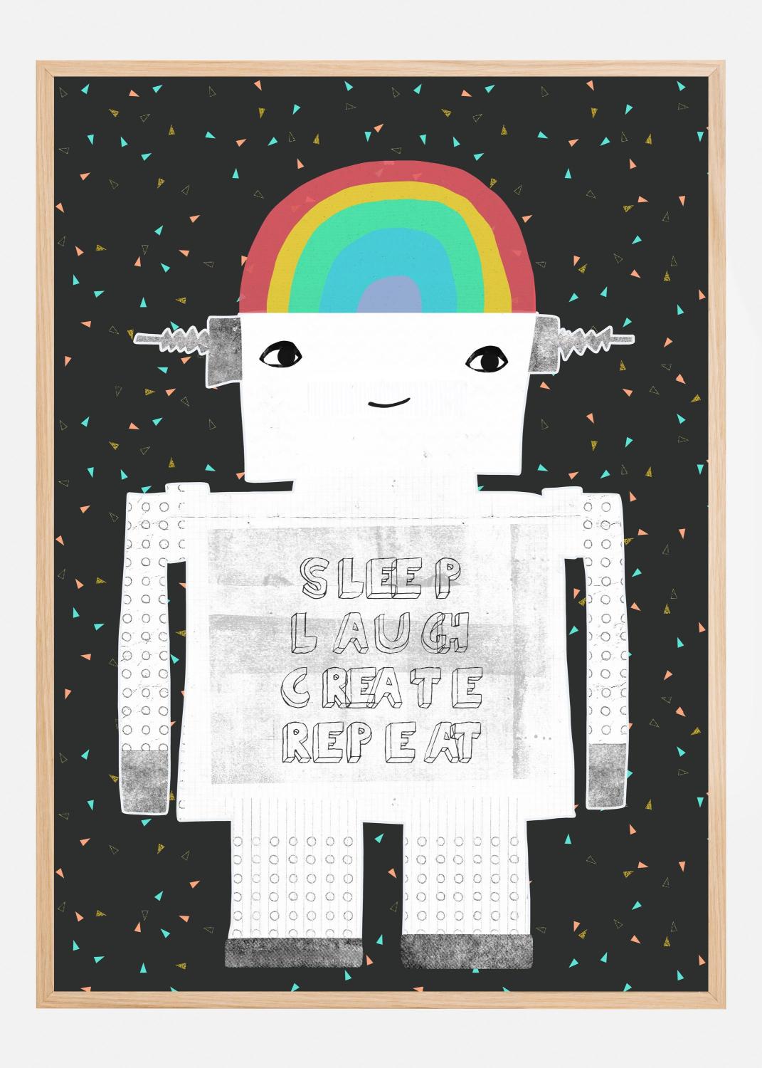Product Image for Sleep Laugh Create Repeat Poster (50x70 cm)
