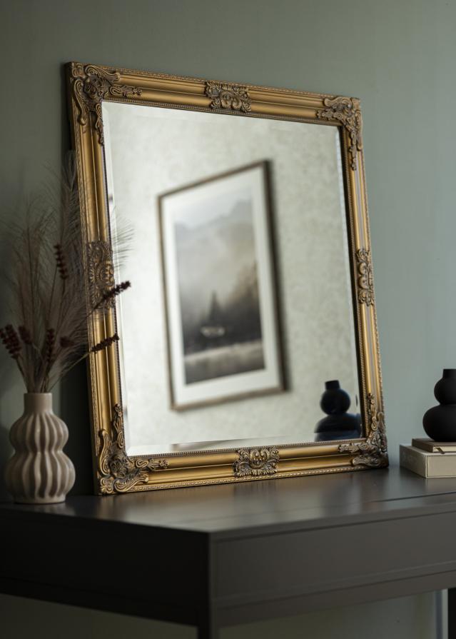 Miroir Bologna Or 80x80 cm