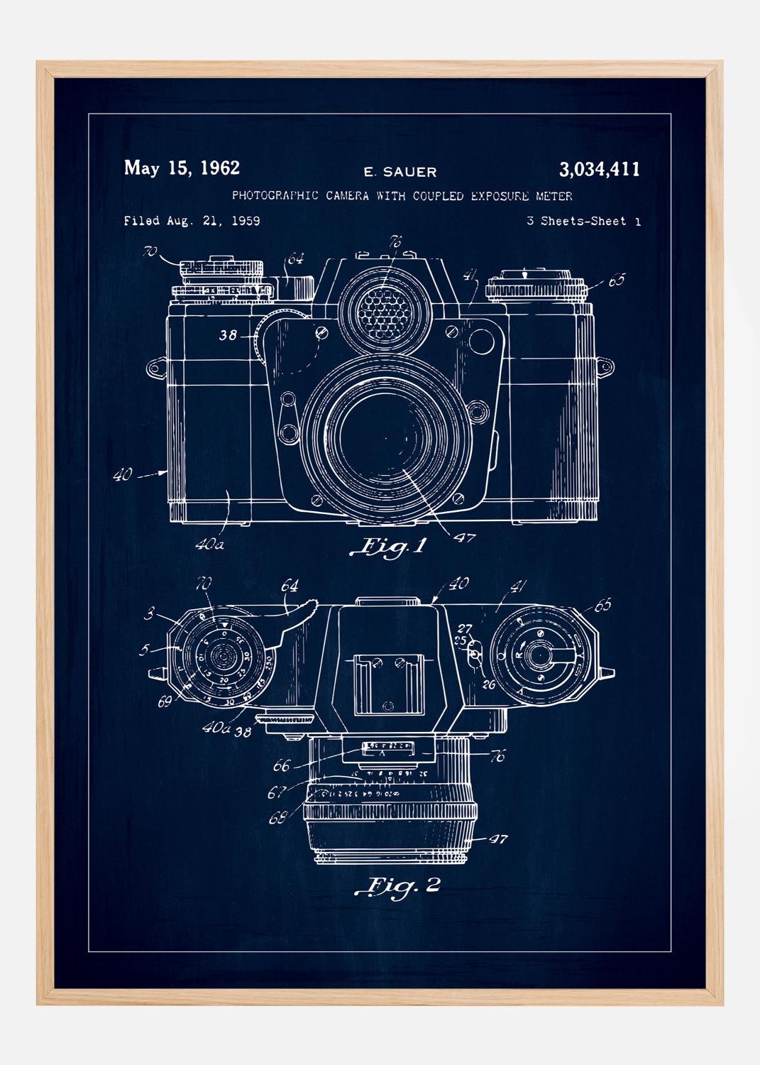 Product Image for Dessin de brevet - Caméra I - Bleu Poster (21x29,7 cm (A4))
