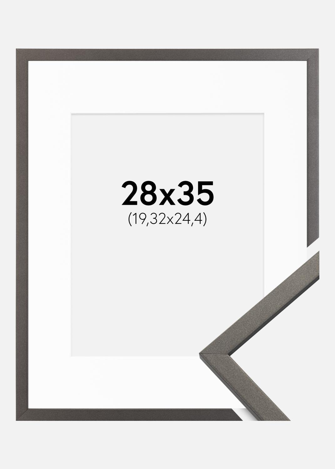 Product Image for Cadre Edsbyn Graphite 28x35 cm - Passe-partout Blanc 8x10 pouces