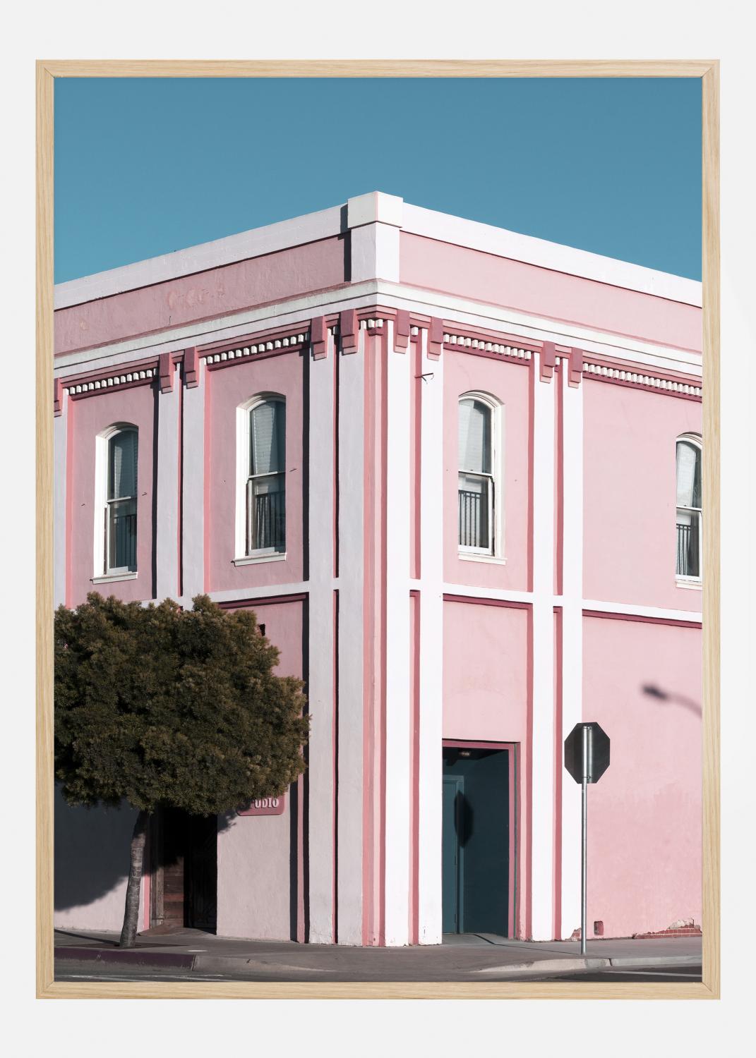 Product Image for Pink Building Poster (21x29.7 cm (A4))