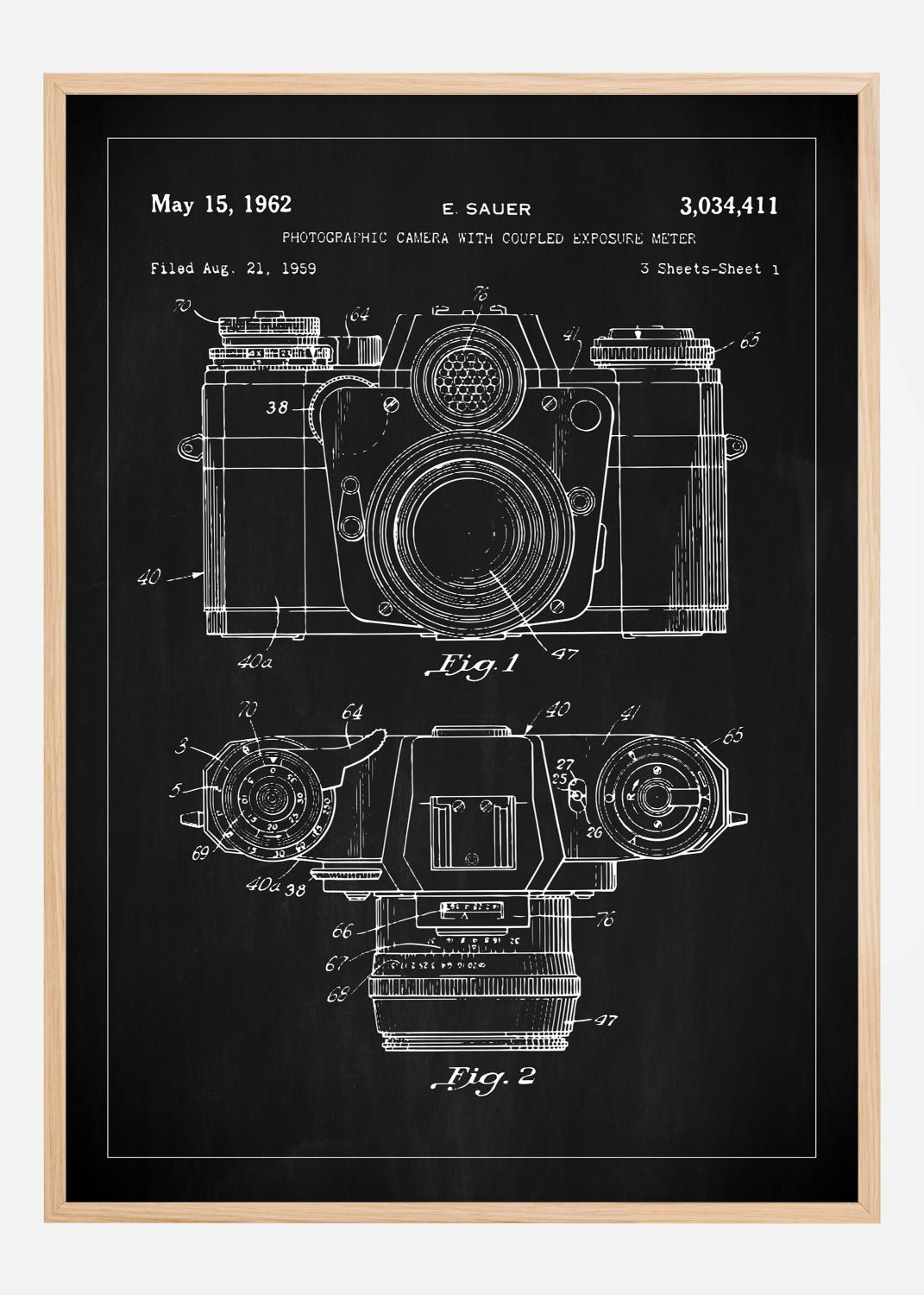 Product Image for Dessin de brevet - Caméra I - Noir Poster (50x70 cm)