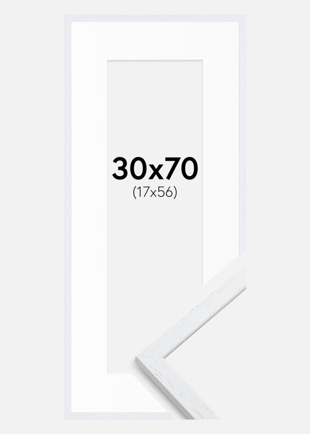 Cadre Edsbyn Warm White 30x70 cm - Passe-partout Blanc 18x57 cm