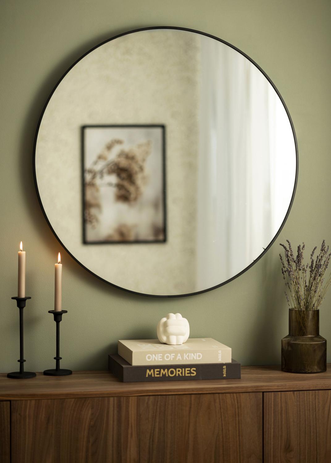 Product Image for KAILA Miroir rond Edge Black diamètre 90 cm