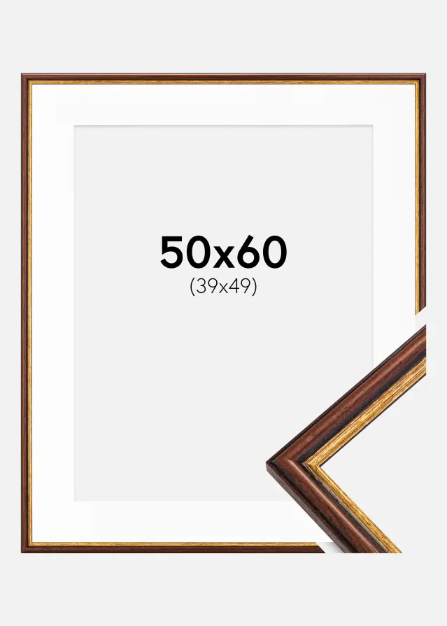 Cadre Horndal Marron 50x60 cm - Passe-partout Blanc 40x50 cm
