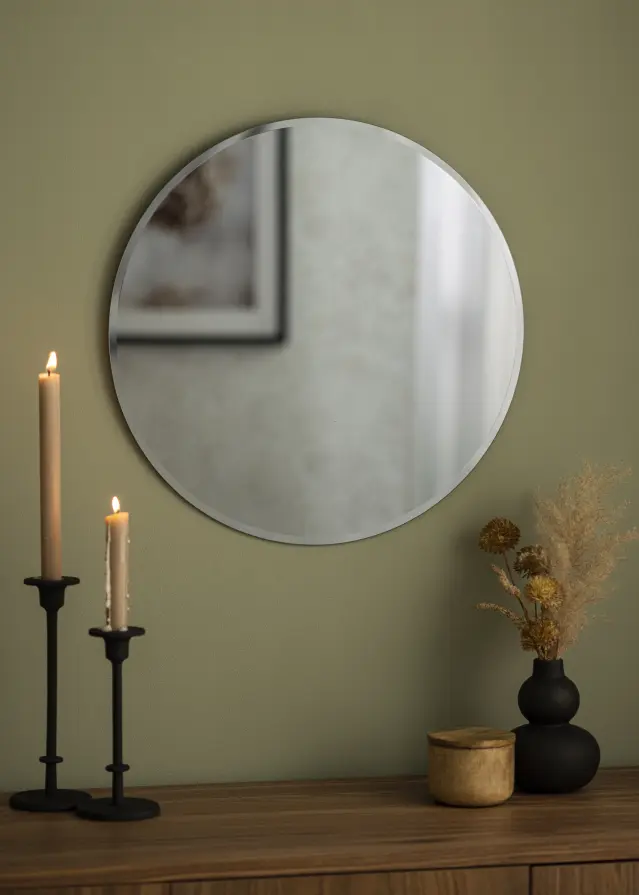 KAILA Miroir rond Dark Smoked Grey Deluxe diamètre 50 cm