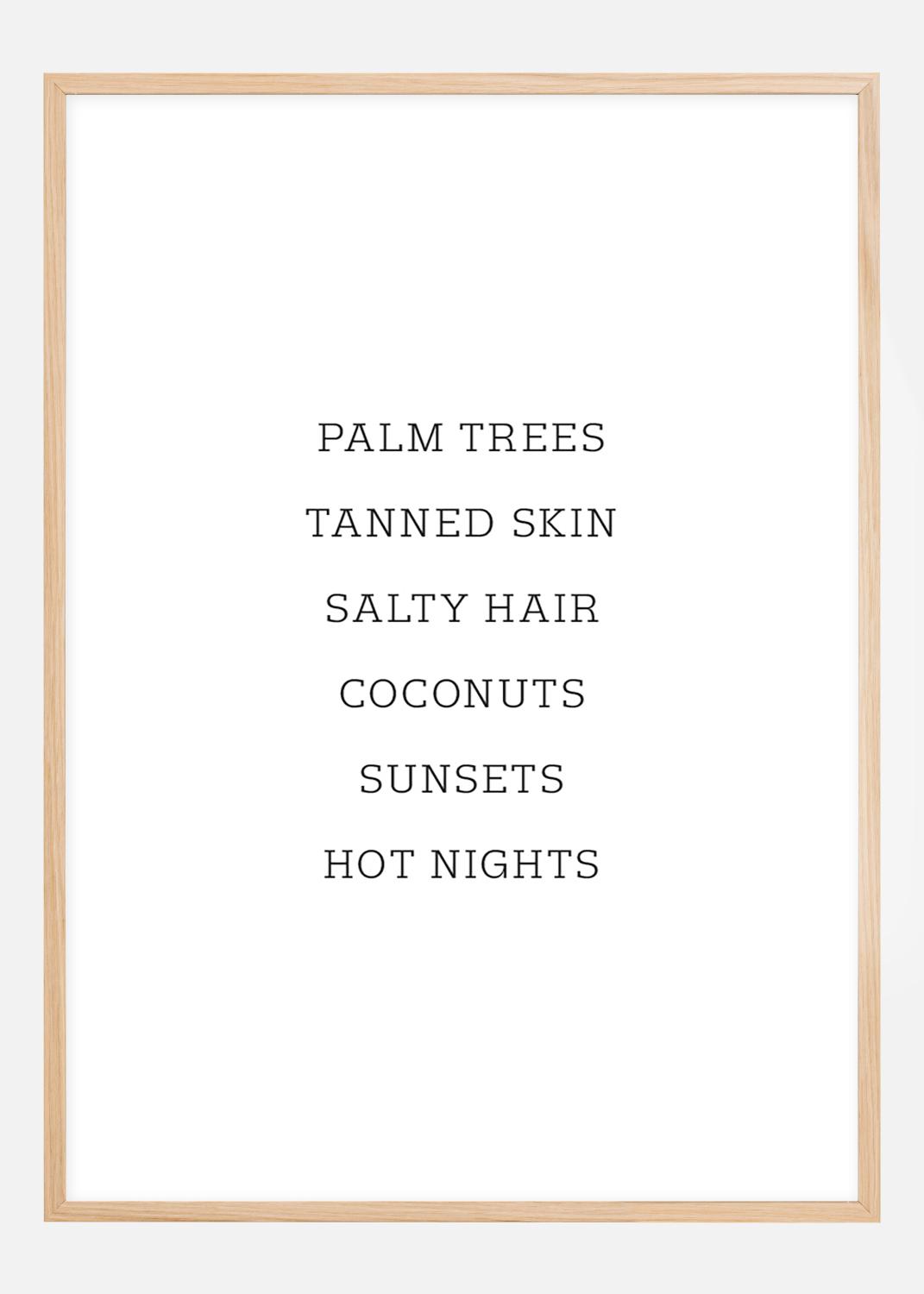 Product Image for Palm trees - Tanned skin - Salty Hair Poster (50x70 cm)