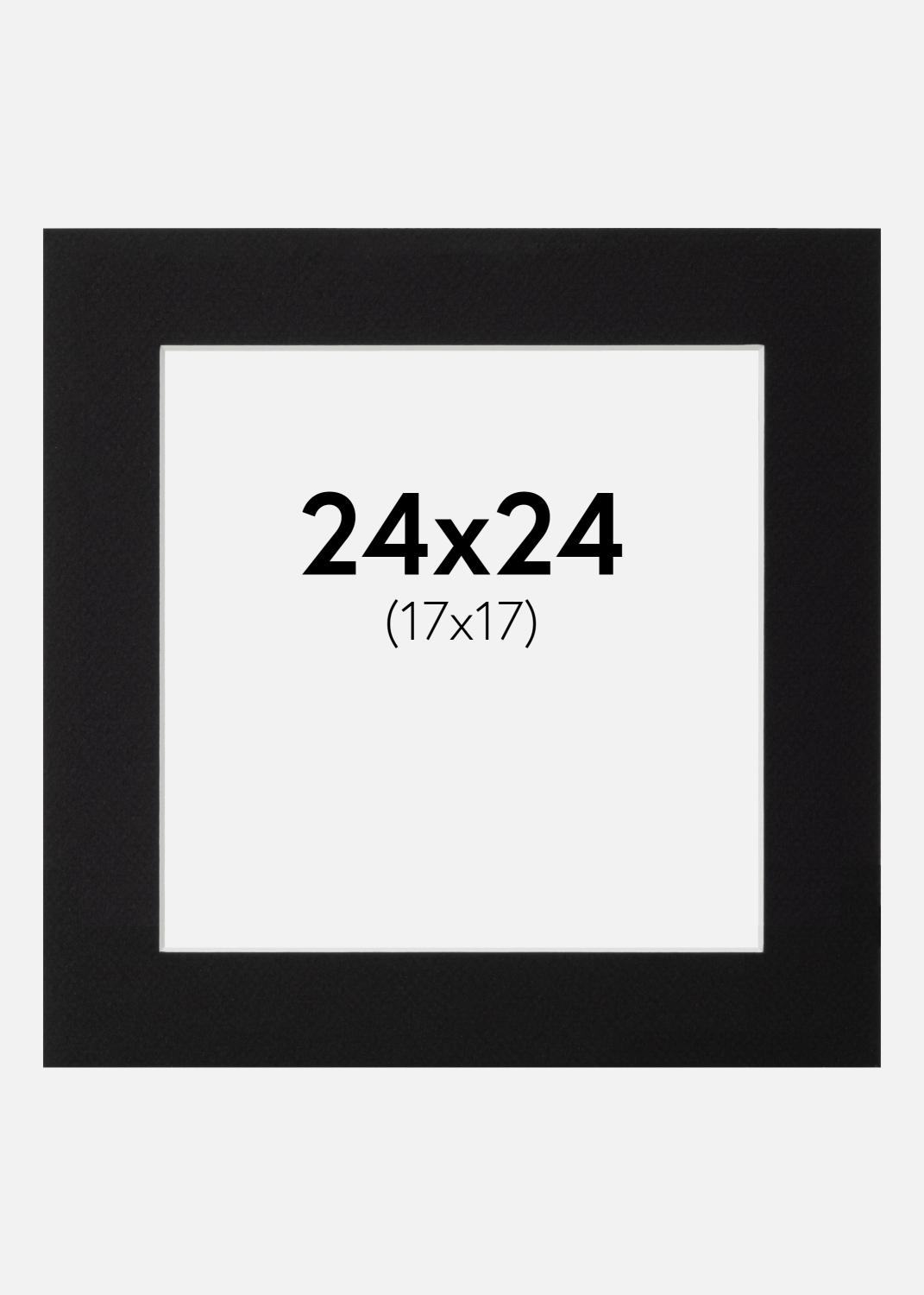 Product Image for Passe-partout Noir Standard (noyau blanc) 24x24 cm (17x17)