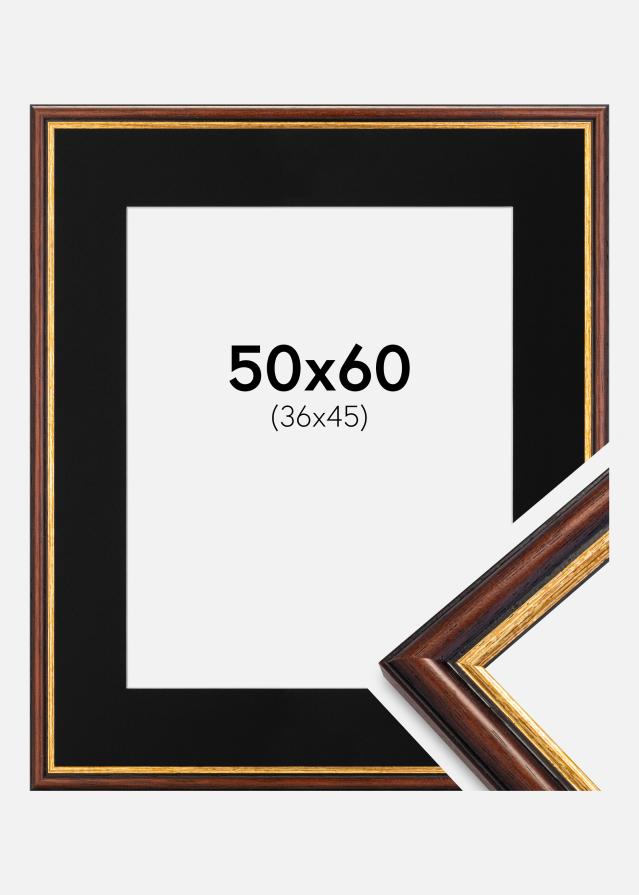Cadre Siljan Brun 50x60 cm - Passe-partout Noir 37x46 cm