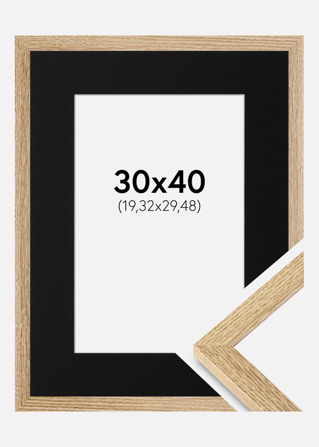 Cadre Selection Chêne 30x40 cm - Passe-partout Noir 8x12 pouces