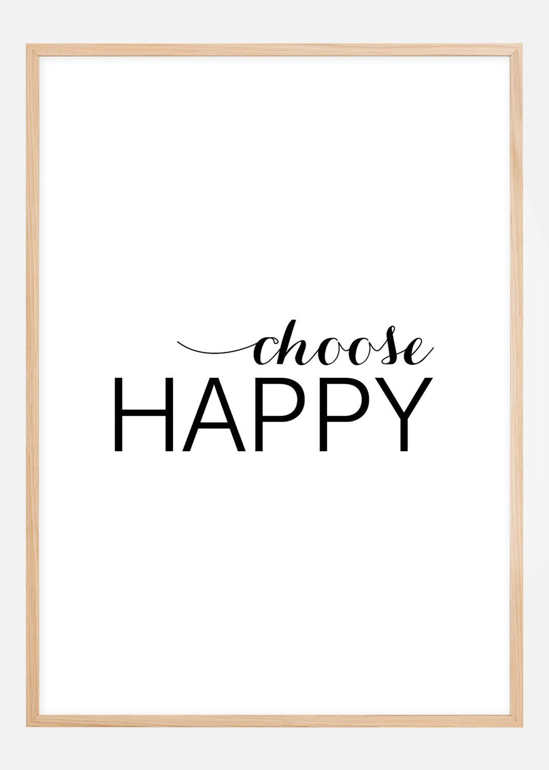 Product Image for Choose happy - Svart Poster (30x40 cm)