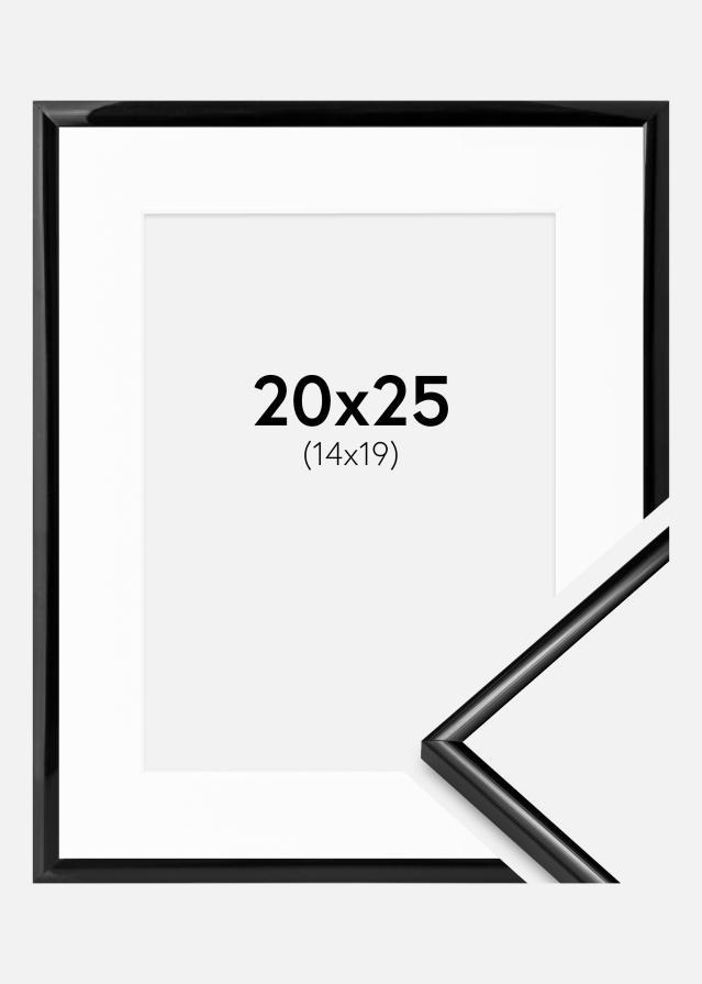 Cadre Scandi Noir 20x25 cm - Passe-partout Blanc 15x20 cm