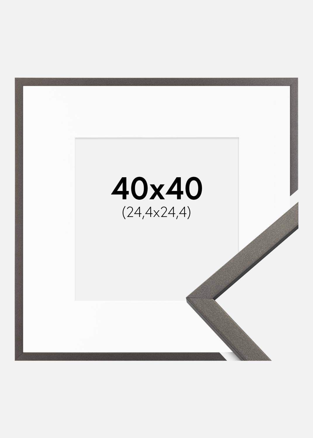 Product Image for Cadre Edsbyn Graphite 40x40 cm - Passe-partout Blanc 10x10 pouces