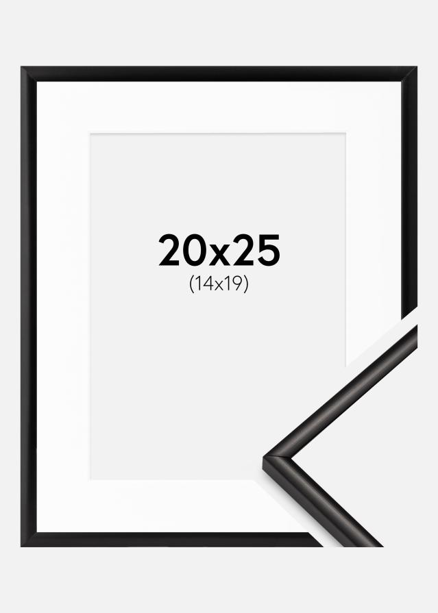 Cadre Scandi Matt Noir 20x25 cm - Passe-partout Blanc 15x20 cm
