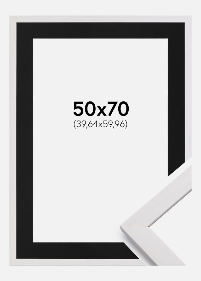 Cadre Stilren Blanc 50x70 cm - Passe-partout Noir 16x24 pouces