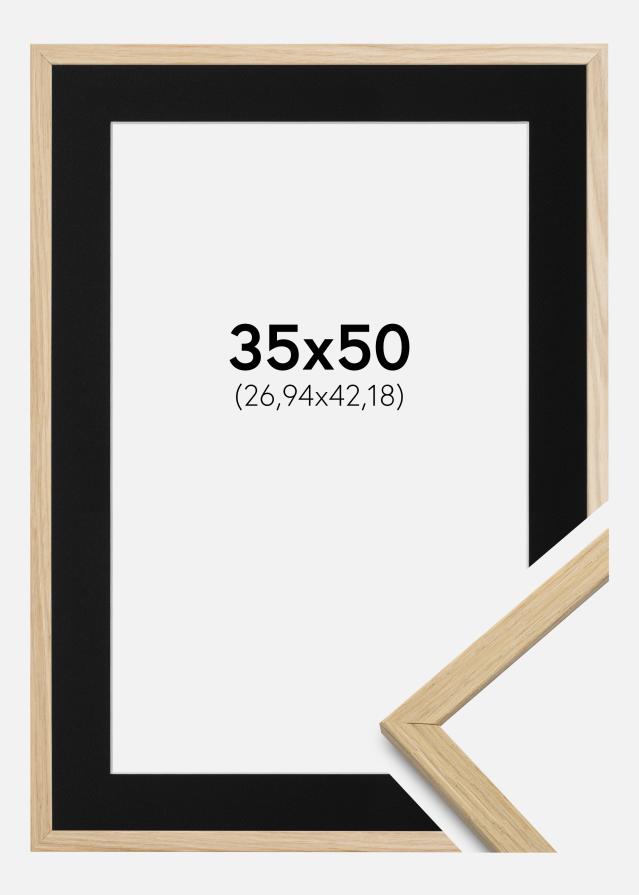 Cadre Edsbyn Chêne 35x50 cm - Passe-partout Noir 11x17 pouces