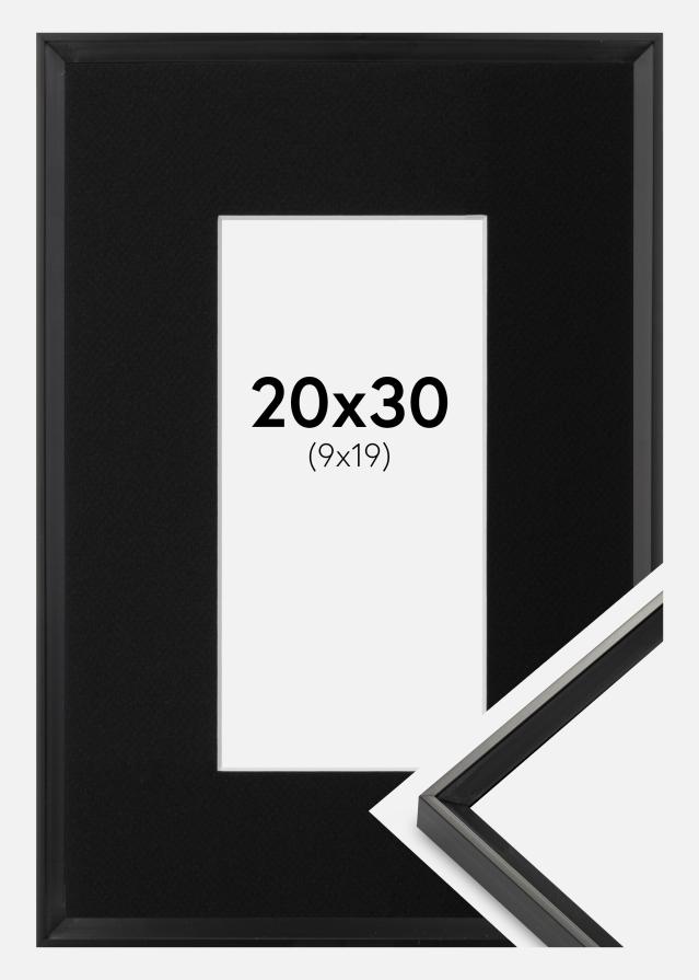 Cadre Desire Noir 20x30 cm - Passe-partout Noir 10x20 cm