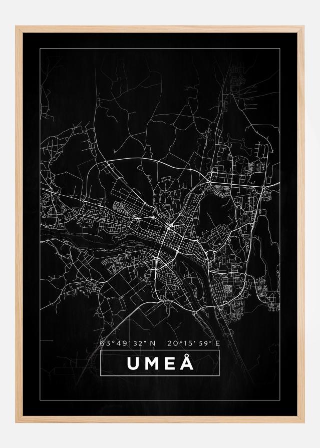 Map - Umeå - Black