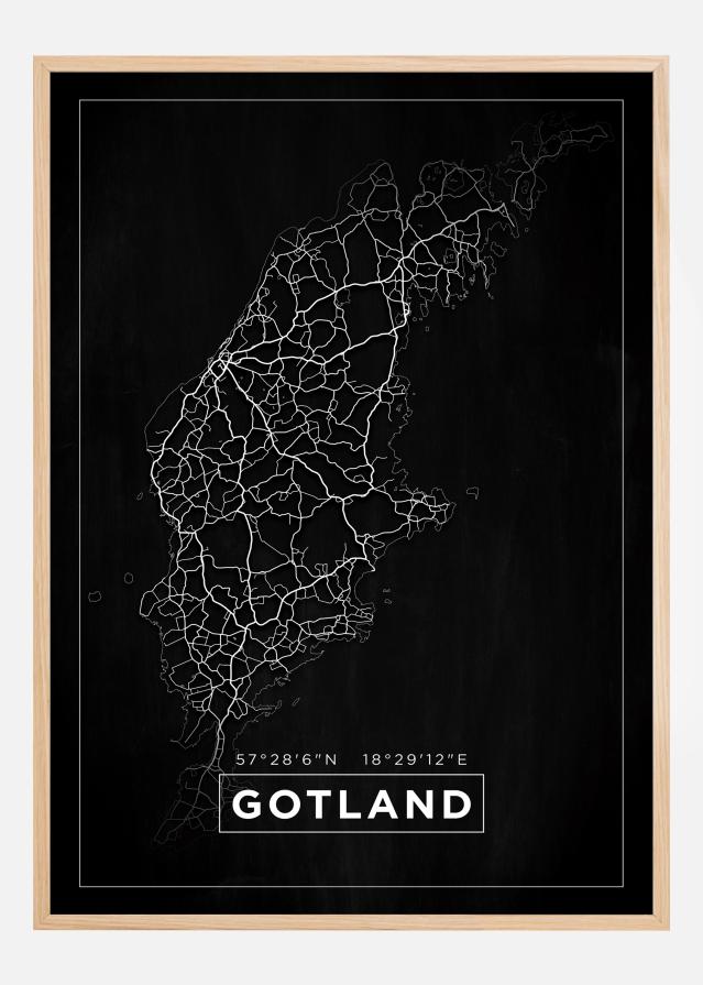 Map - Gotland - Black