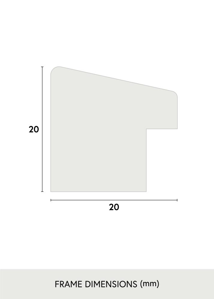 Cadre Fiorito Gris foncé 60x80 cm - Passe-partout Blanc 50x65 cm