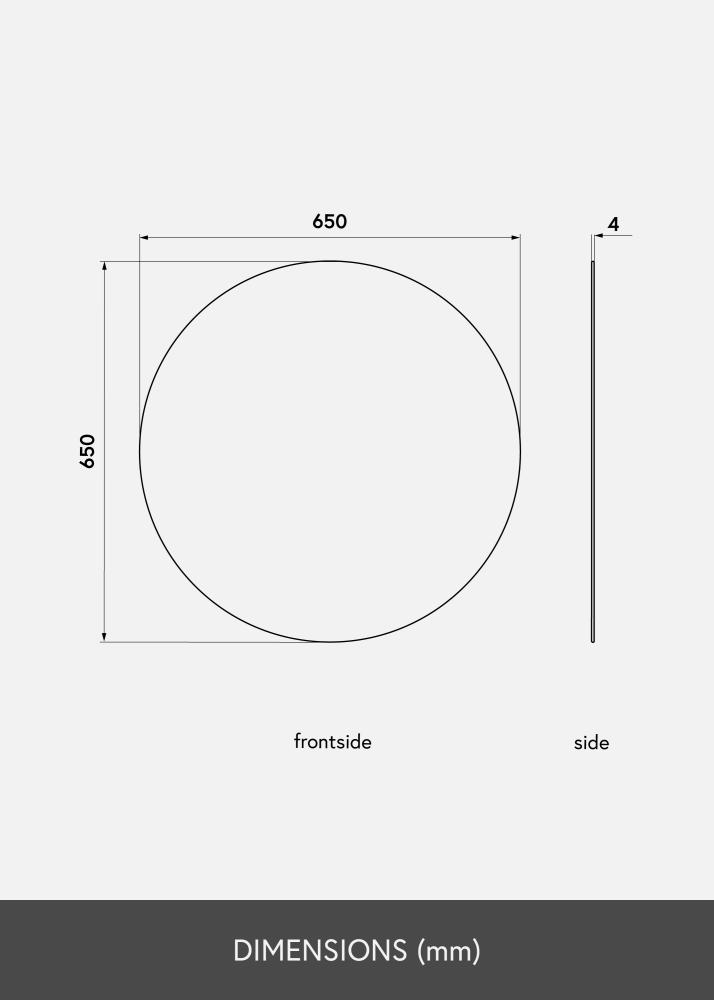 KAILA Miroir rond diamètre 65 cm