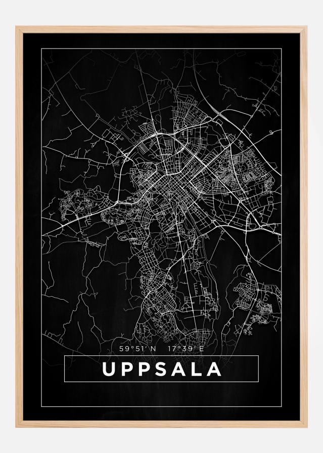 Map - Uppsala - Black