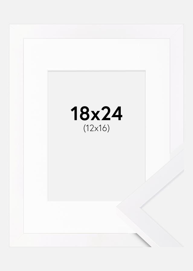 Cadre Selection Blanc 18x24 cm - Passe-partout Blanc 13x17 cm