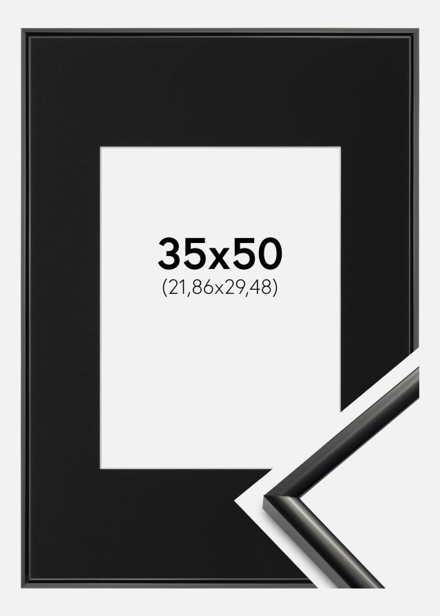 Cadre New Lifestyle Noir 35x50 cm - Passe-partout Noir 9x12 pouces