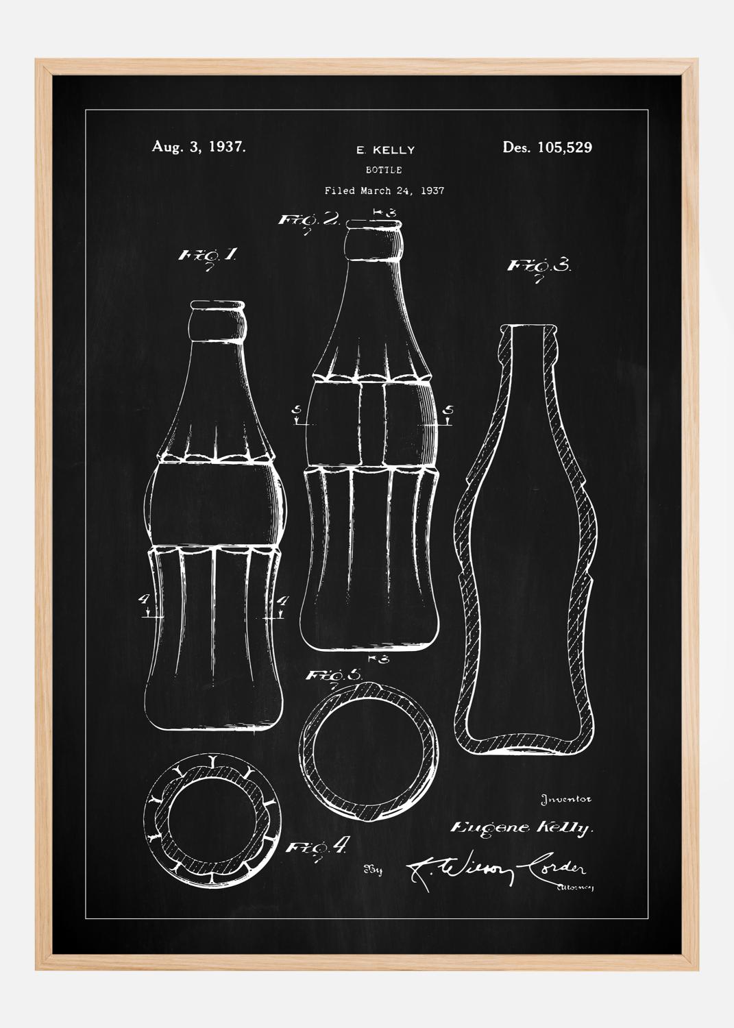 Product Image for Dessin de brevet - Bouteille Coca Cola - Noir Poster (21x29,7 cm (A4))
