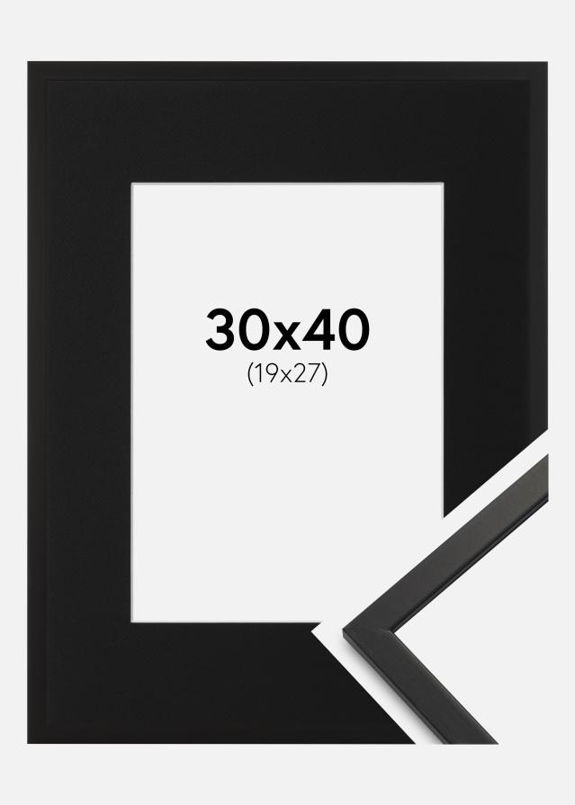 Cadre Edsbyn Noir 30x40 cm - Passe-partout Noir 20x28 cm