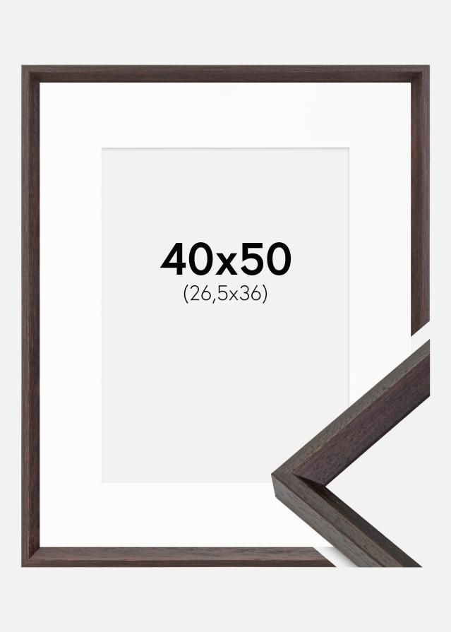 Cadre Globe Expresso 40x50 cm - Passe-partout Blanc 27,5x37 cm