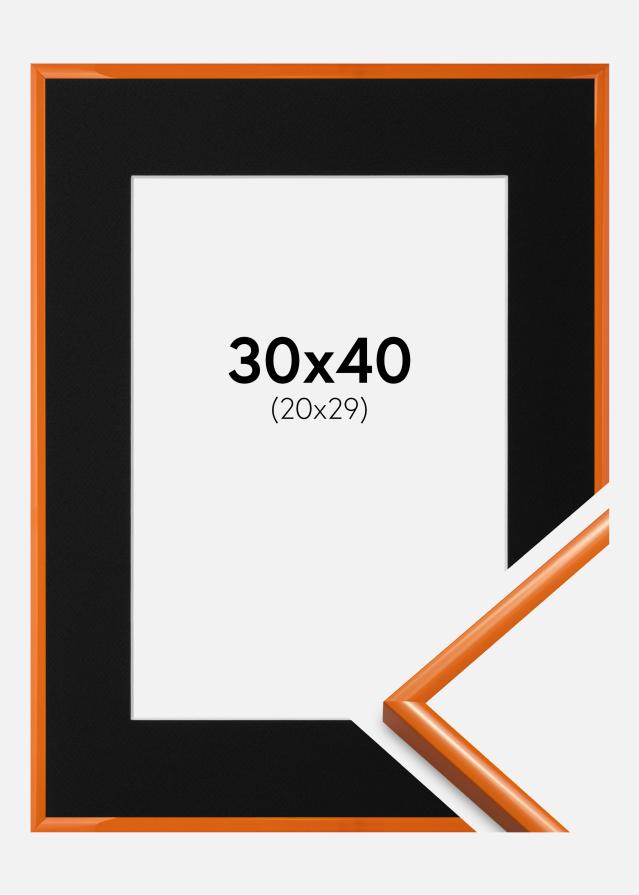 Cadre New Lifestyle Orange clair 30x40 cm - Passe-partout Noir 21x30 cm