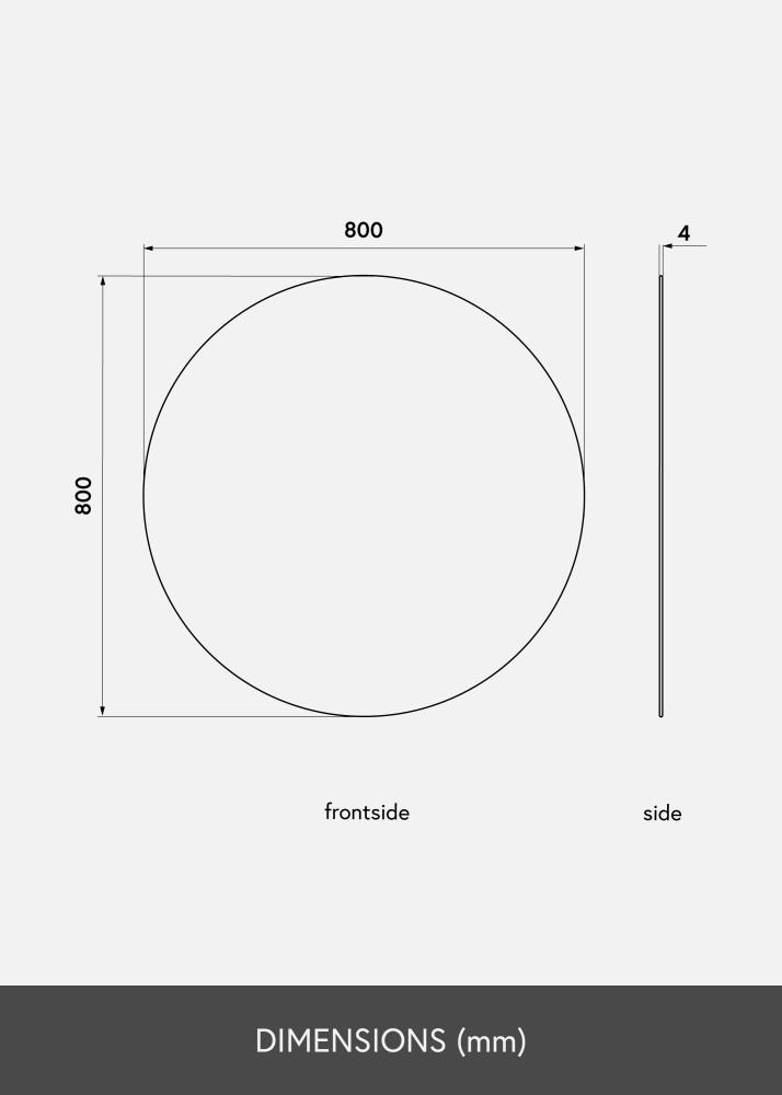 KAILA Miroir rond Rose Gold diamètre 80 cm