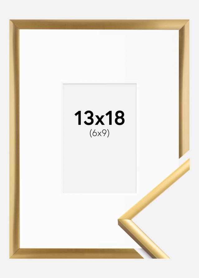 Cadre New Lifestyle Shiny Gold 13x18 cm - Passe-partout Blanc 7x10 cm