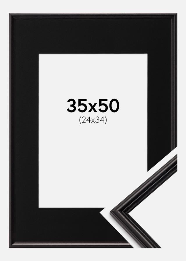 Cadre Horndal Noir 35x50 cm - Passe-partout Noir 25x35 cm
