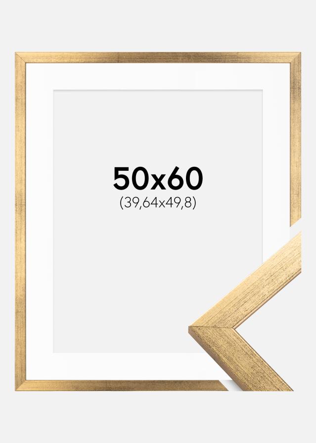 Cadre Stilren Or 50x60 cm - Passe-partout Blanc 16x20 pouces
