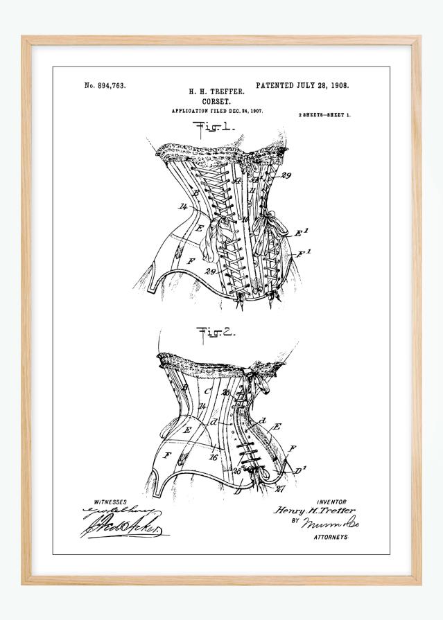 Dessin de brevet - Corset I Poster