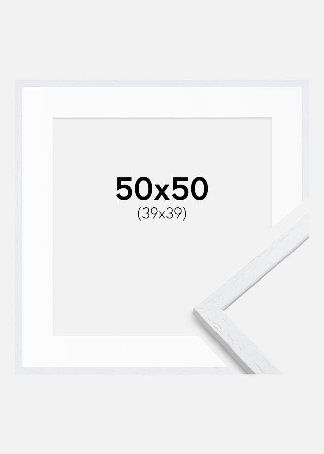 Cadre Edsbyn Warm White 50x50 cm - Passe-partout Blanc 40x40 cm