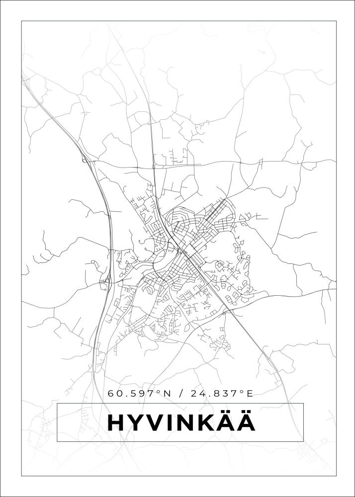 Map - Hyvinkää - White