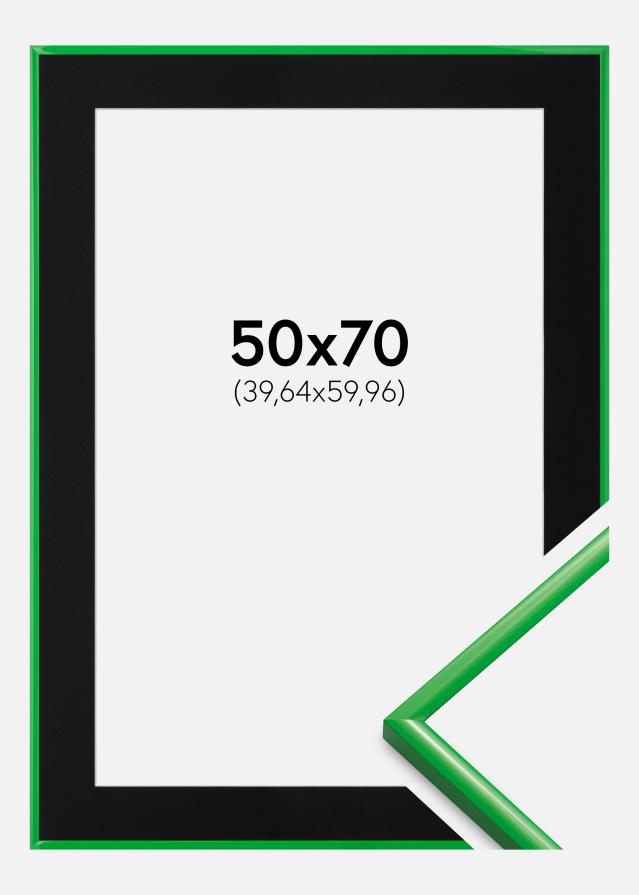 Cadre New Lifestyle Grass Green 50x70 cm - Passe-partout Noir 16x24 pouces